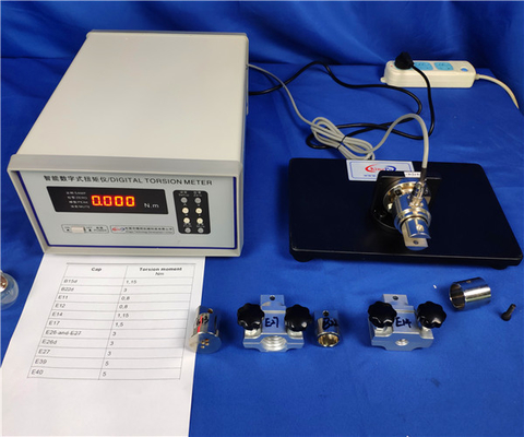 IEC60061 ψηφιακός ροπής εξοπλισμός δοκιμής ελεγκτών ελαφρύς για τα καλύμματα τελών, δοκιμή ροπής λαμπτήρων ΚΑΠ